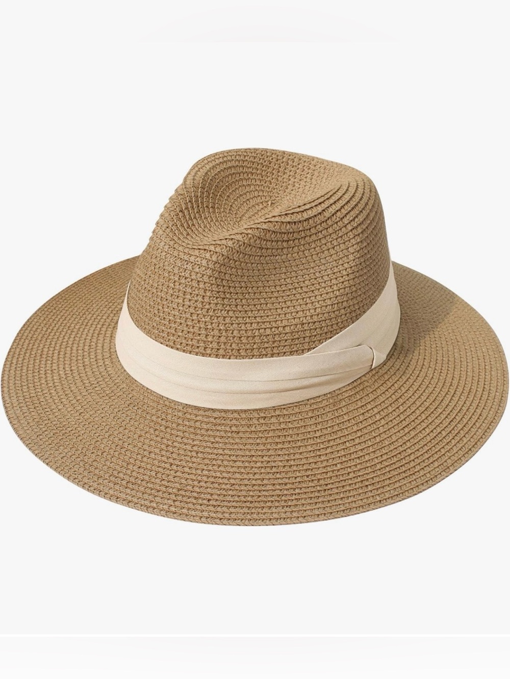 𝑵𝑾𝑻 Wide Brim Women’s Roll-up Beach Hat Straw Pool Fedora Sun